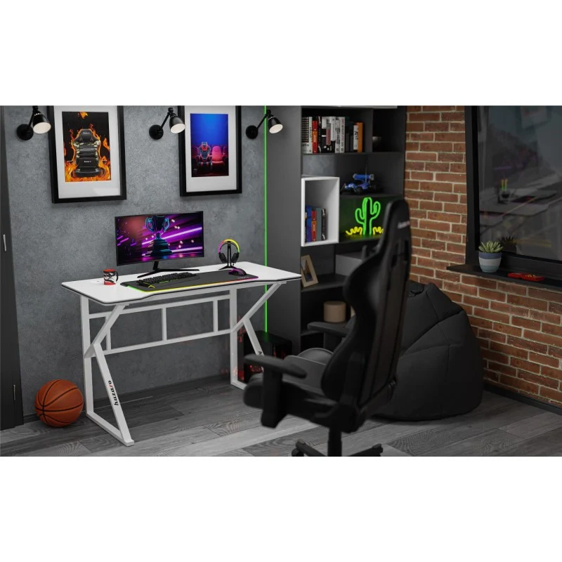 Gaming-Schreibtisch Huzaro Hero 1.6 White 120 cm