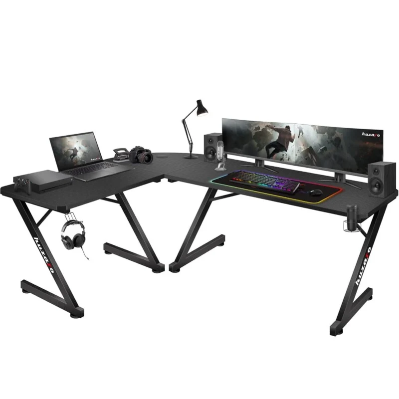 Gaming-Eckschreibtisch Huzaro Hero 7.0 Black 154 cm