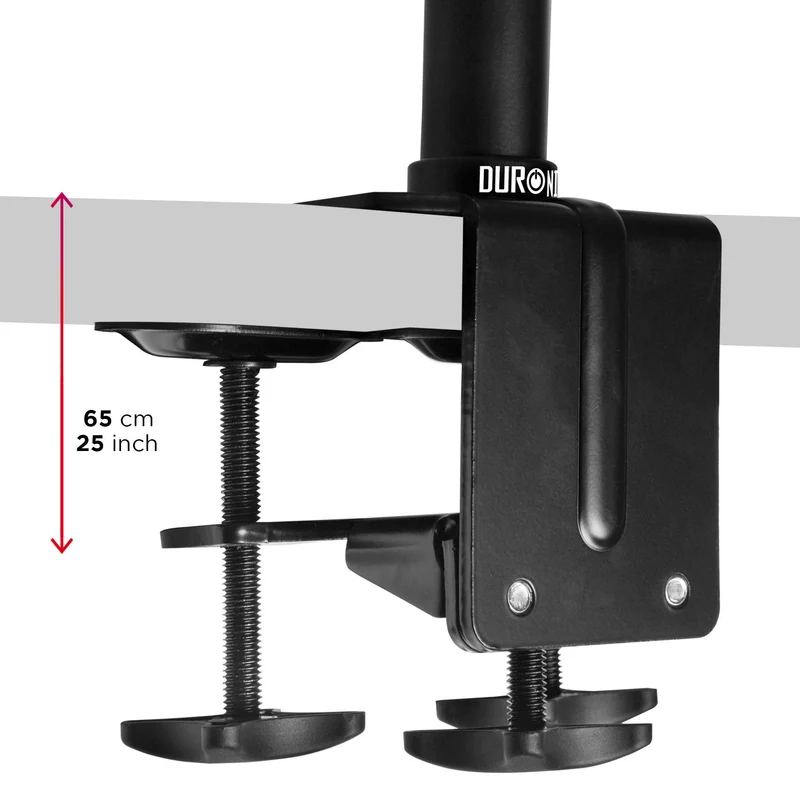 Duronic DM453VX1 Monitorarm | Monitor Halterung 4 Bildschirme bis 27" Zoll | LCD LED Display Ständer bis 6 kg | Höhenverstellbar | Neigbar -90° bis +45° | Drehbar 360° | Monitorhalterung 4fach VESA