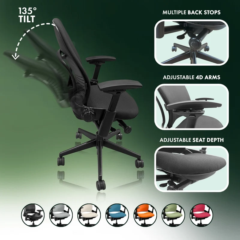 Steelcase Leap V2 Chair (Black Frame) Fully Renewed