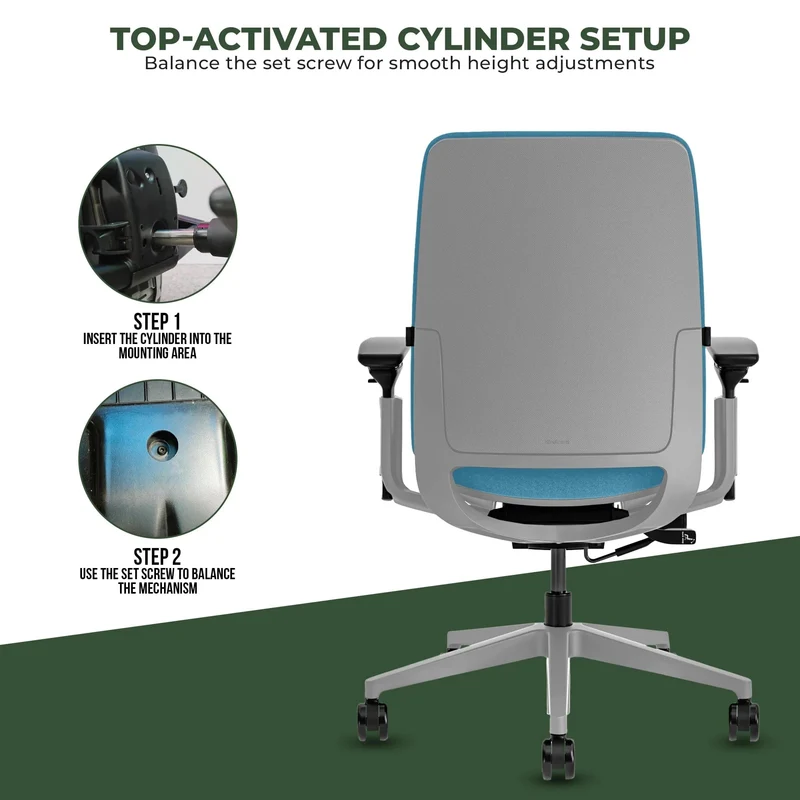 Steelcase Amia Task Chair (Platinum Frame) Fully Renewed