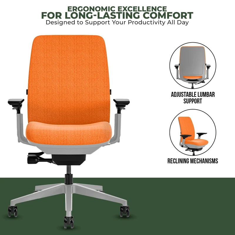 Steelcase Amia Task Chair (Platinum Frame) Fully Renewed