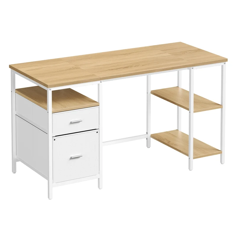 Schreibtisch mit 2 Ablagen Industrie-Design
