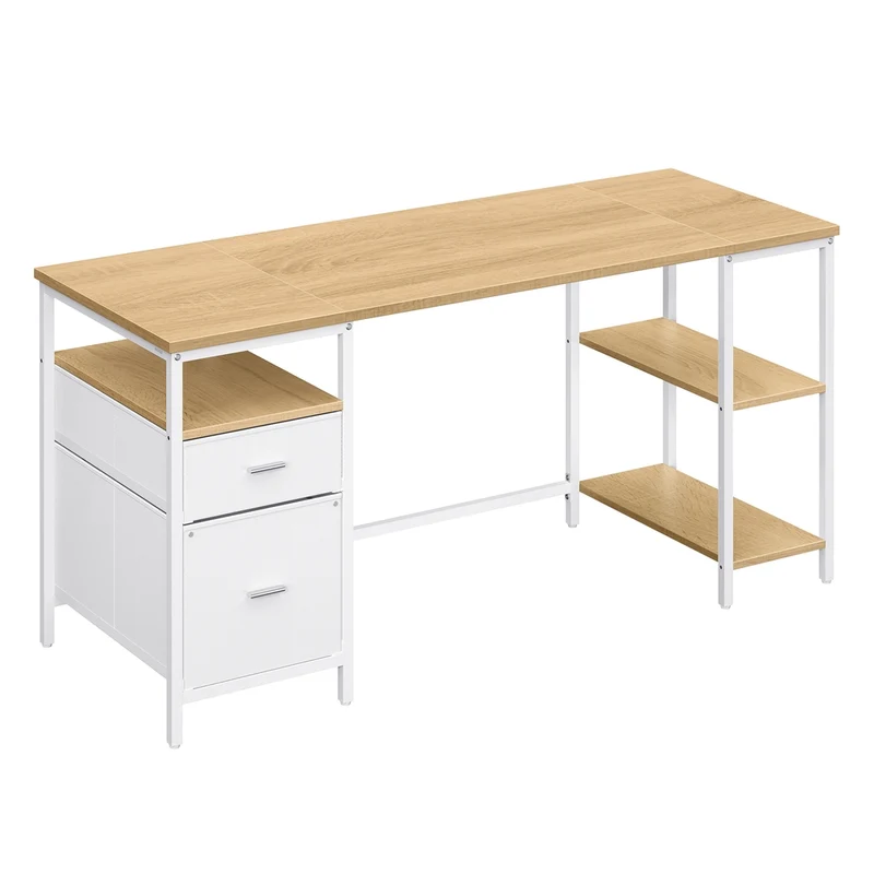 Schreibtisch mit 2 Ablagen Industrie-Design