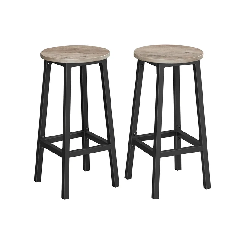 Barhocker 2er Set mit Fußstützen
