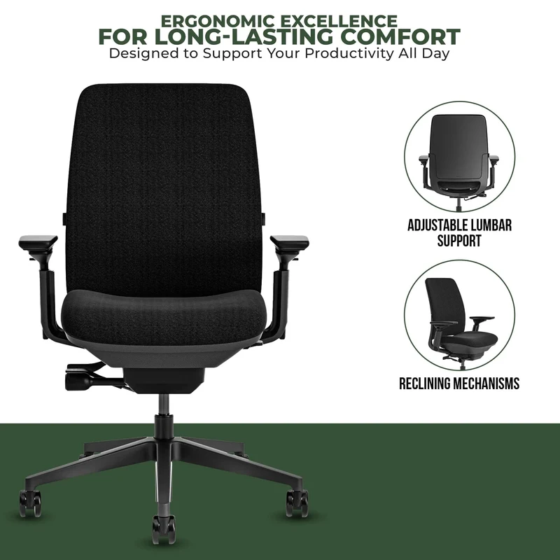 Steelcase Amia Task Chair (Black Frame) Fully Renewed