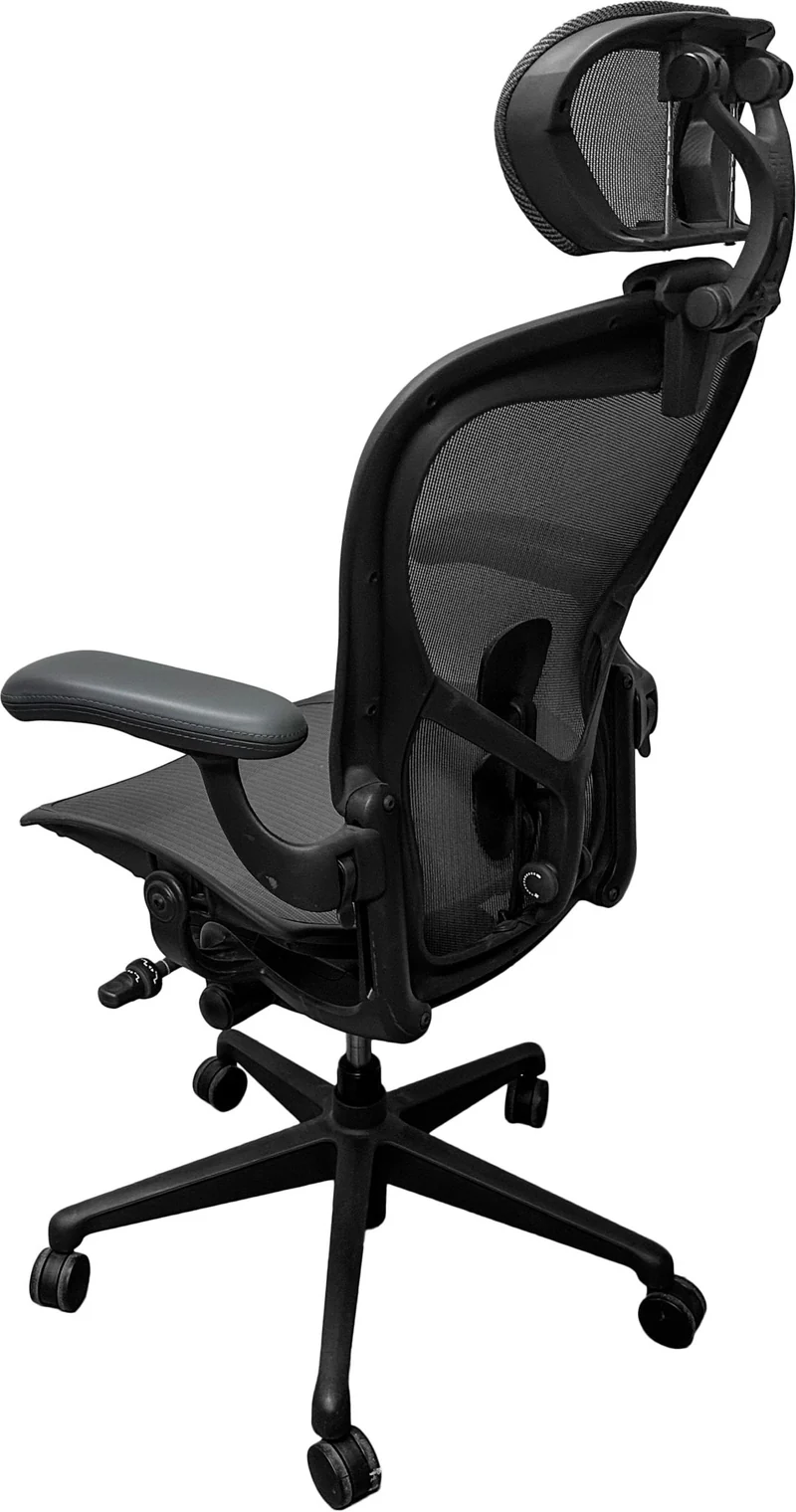 Herman Miller Aeron V2 (Remastered) Chair and OLS Headrest Saving Bundle (Size B)