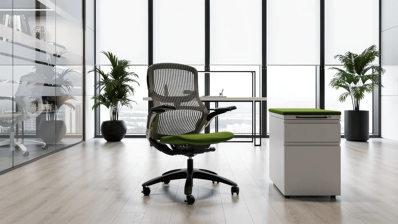 Knoll Generation Chair & Herman Miller Meridian Pedestal Bundle (Renewed)