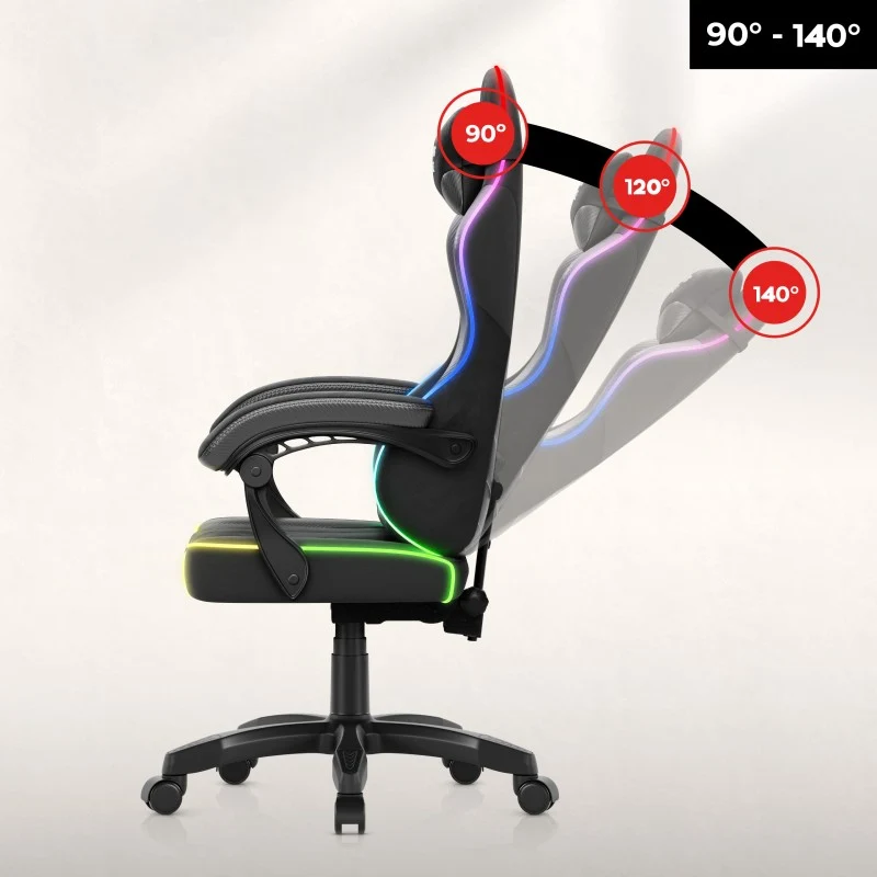 Huzaro Gaming-Sessel Velours Force 2.7 RGB Schwarz