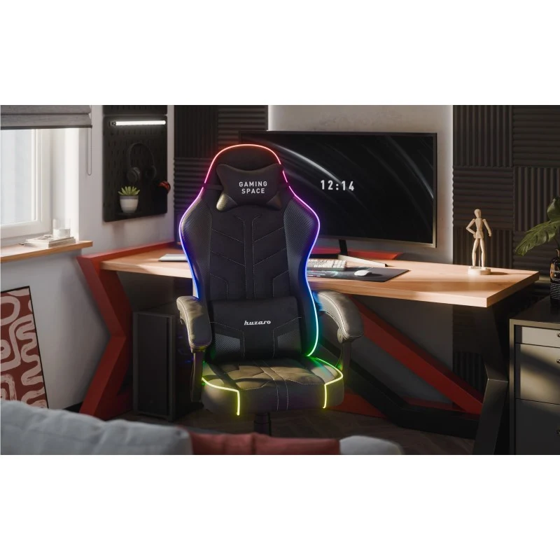 Huzaro Gaming-Sessel Velours Force 2.7 RGB Schwarz