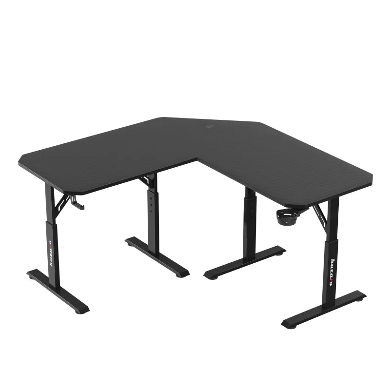 Gaming-Eckschreibtisch Huzaro Hero 7.3 Black mit Höhenverstellung