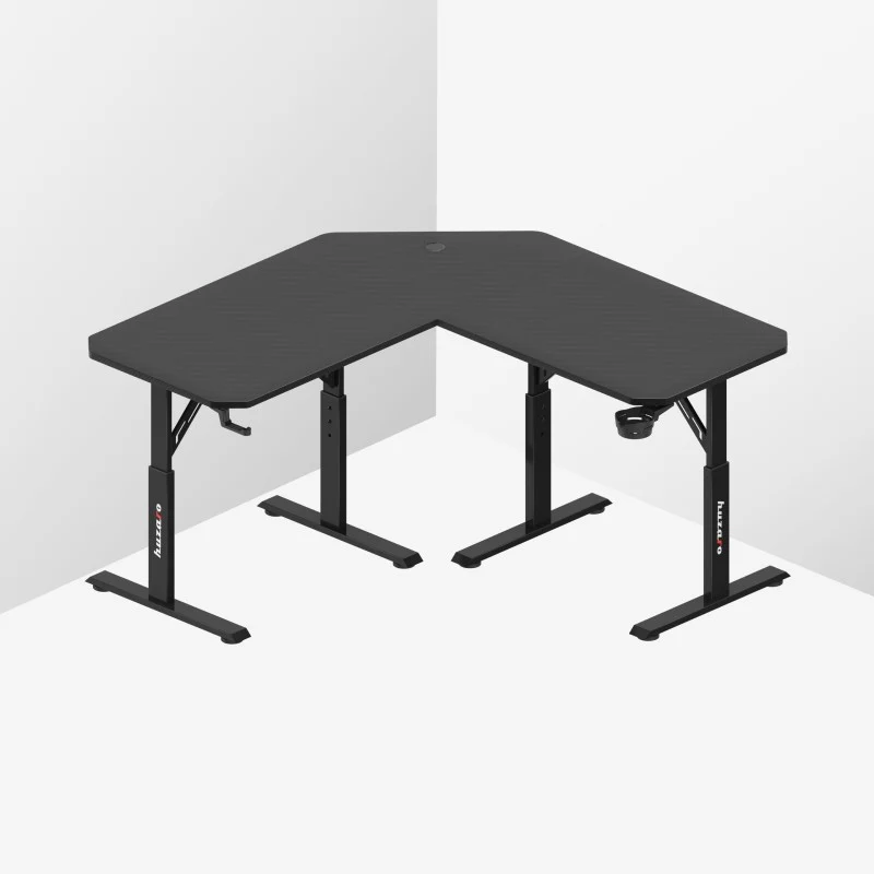 Gaming-Eckschreibtisch Huzaro Hero 7.3 Black mit Höhenverstellung