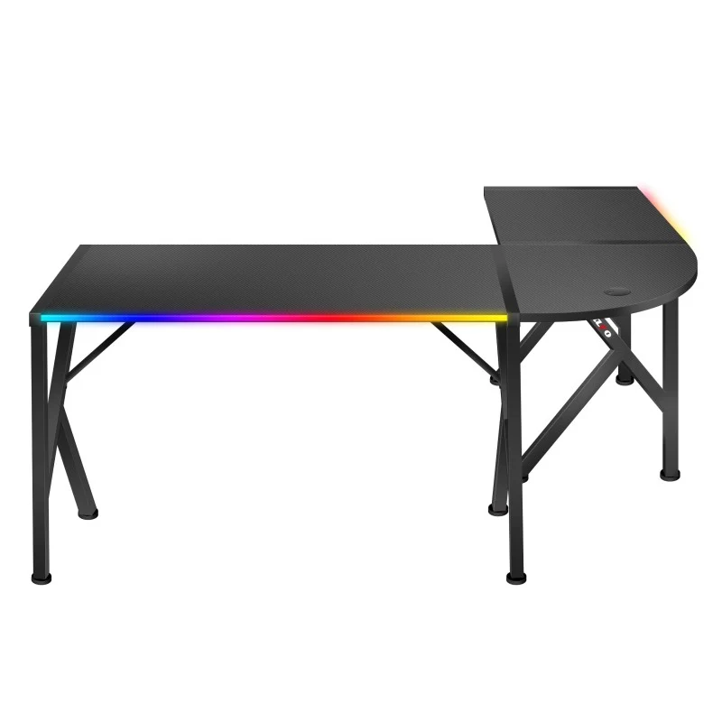 Huzaro Hero 6.3 RGB Gaming-Eckschreibtisch, Schwarz, 154 cm