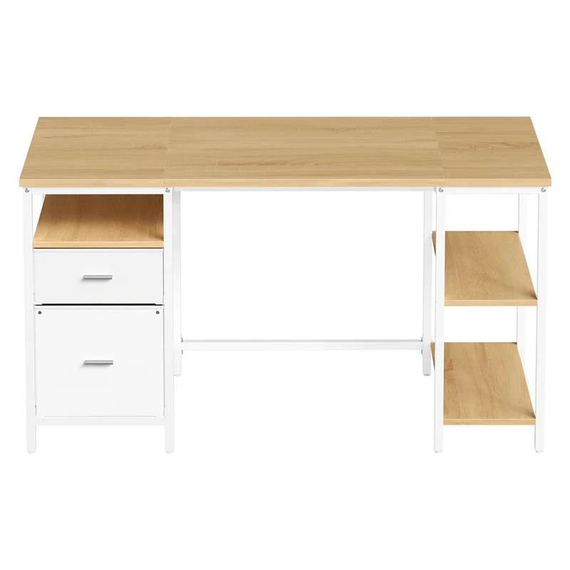 Schreibtisch mit 2 Ablagen Industrie-Design
