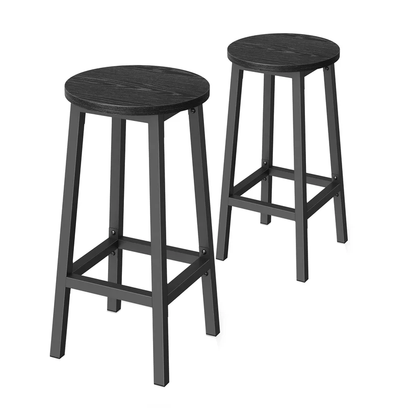 Barhocker 2er Set mit Fußstützen
