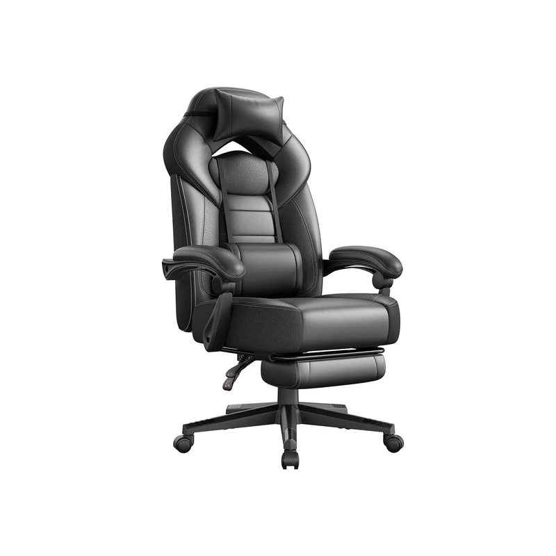 Ergonomischer Bürostuhl mit Fußstütze