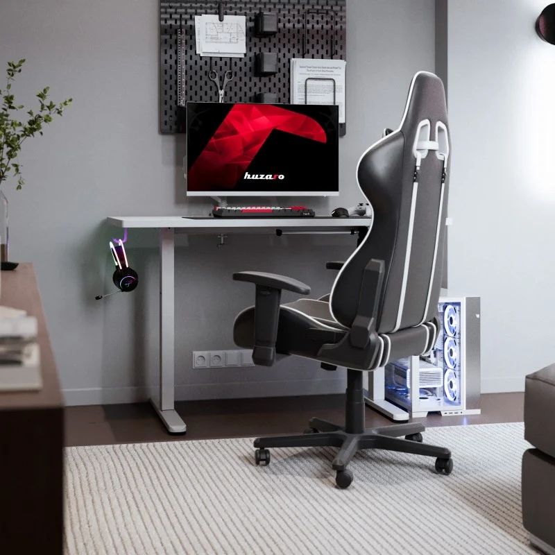 Elektrischer Gaming-Schreibtisch Huzaro Hero 8.1 White