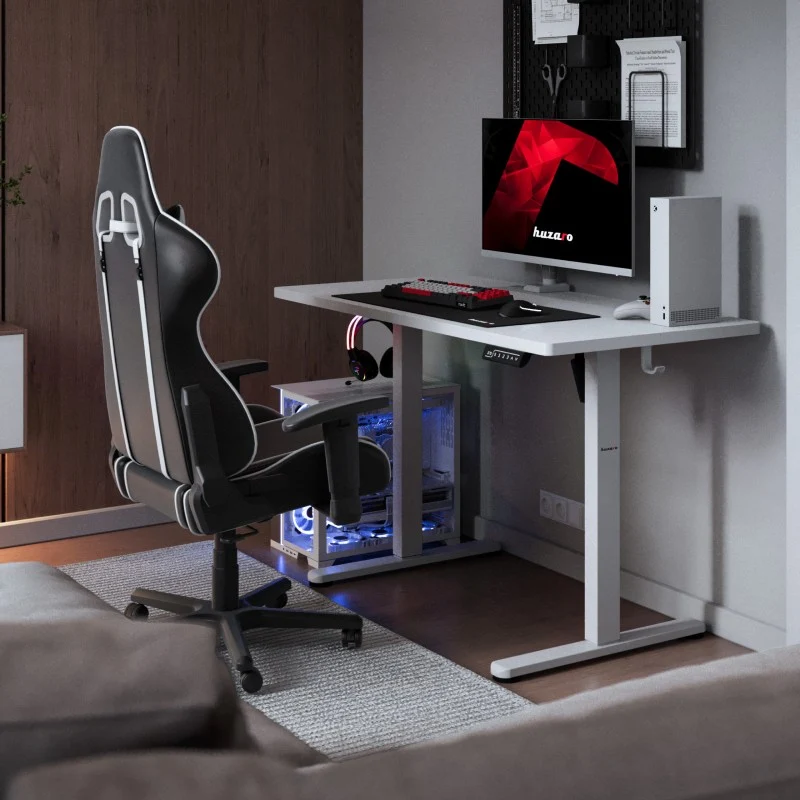 Elektrischer Gaming-Schreibtisch Huzaro Hero 8.1 White