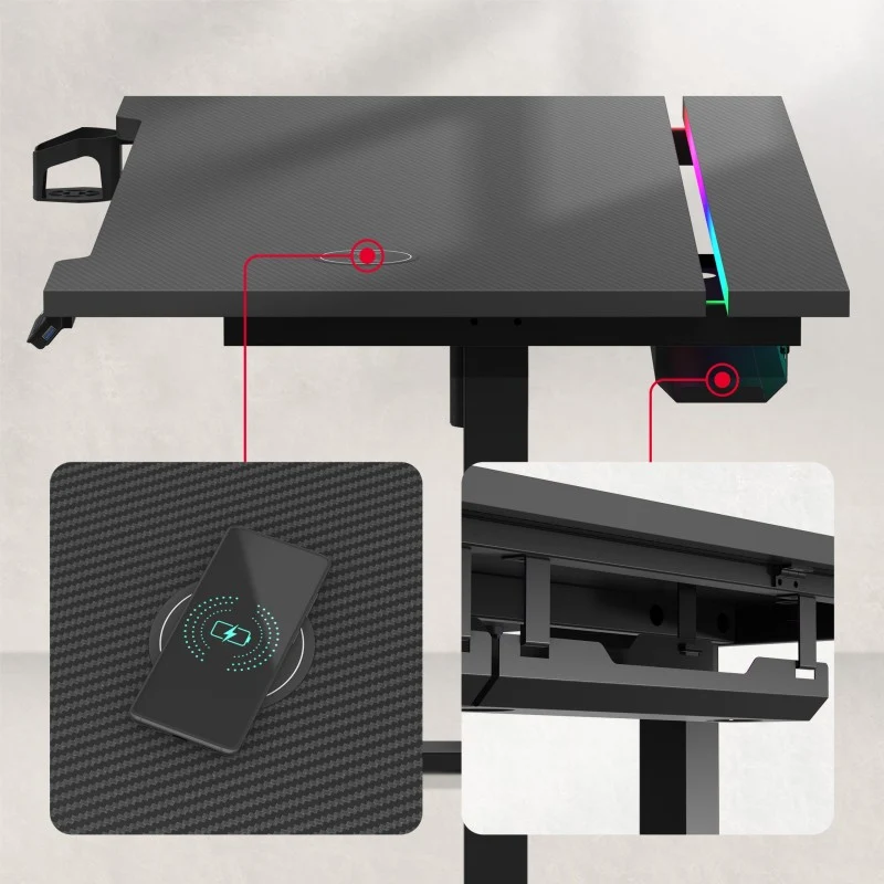 Elektrischer Schreibtisch Huzaro Hero 8.7 RGB LED 140 cm