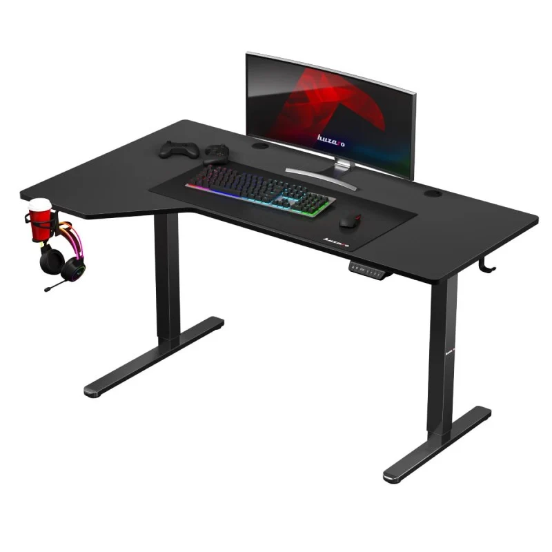 Elektrischer Eckschreibtisch Huzaro Hero 9.1 Schwarz 145 cm