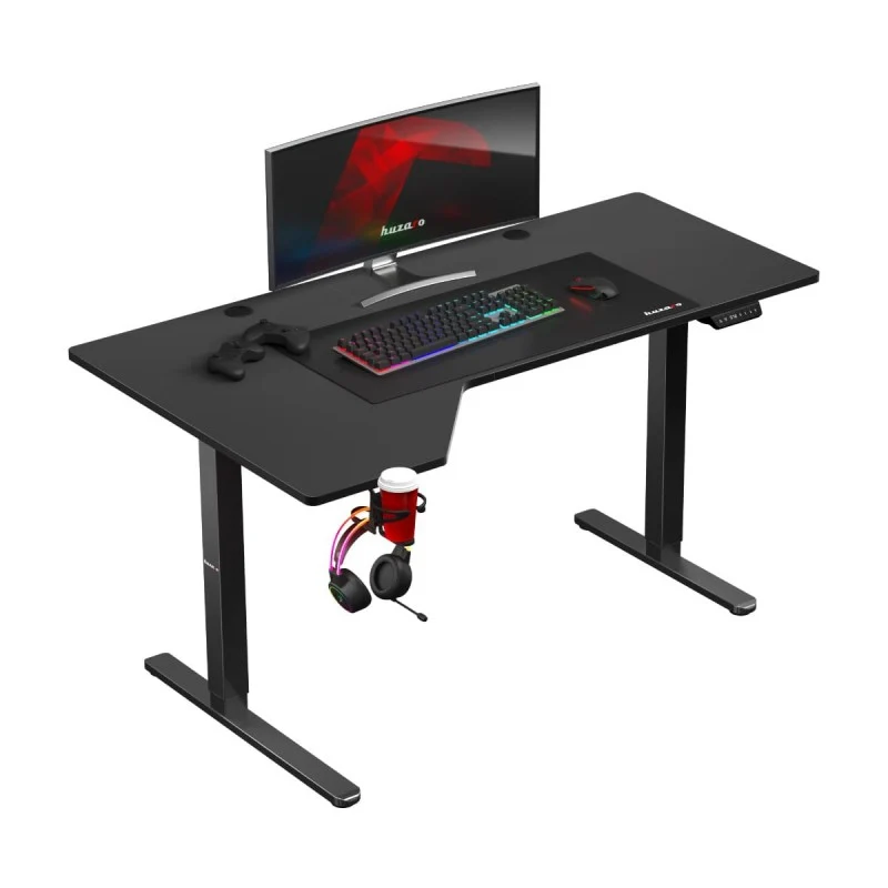 Elektrischer Eckschreibtisch Huzaro Hero 9.1 Schwarz 145 cm