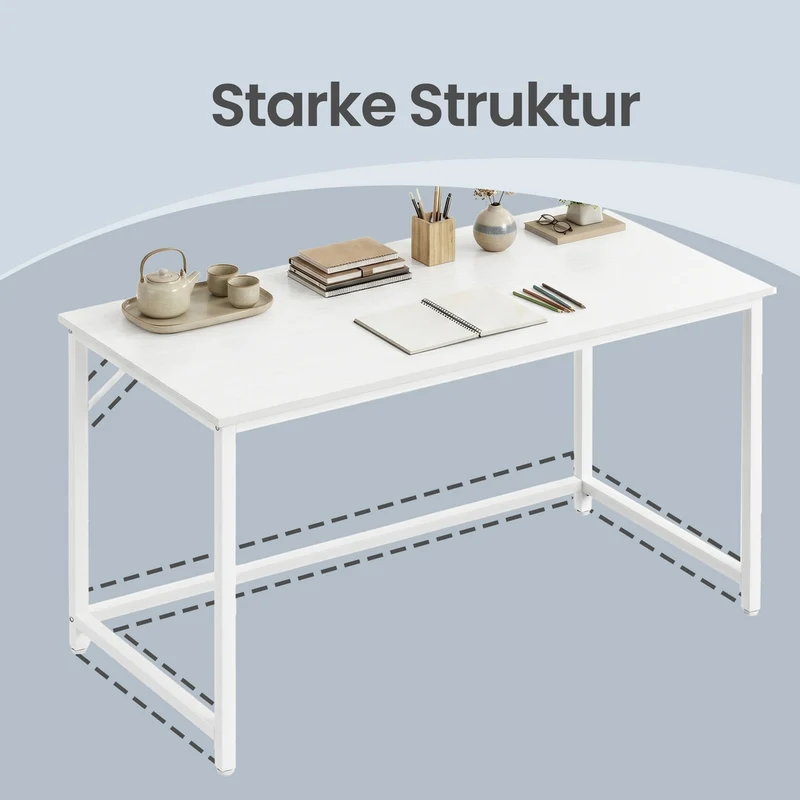 Schreibtisch mit Metallgestell