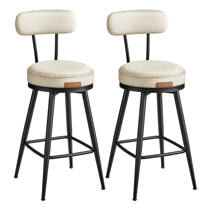 EKHO Kollektion - Barhocker 2er Set aus Kunstleder
