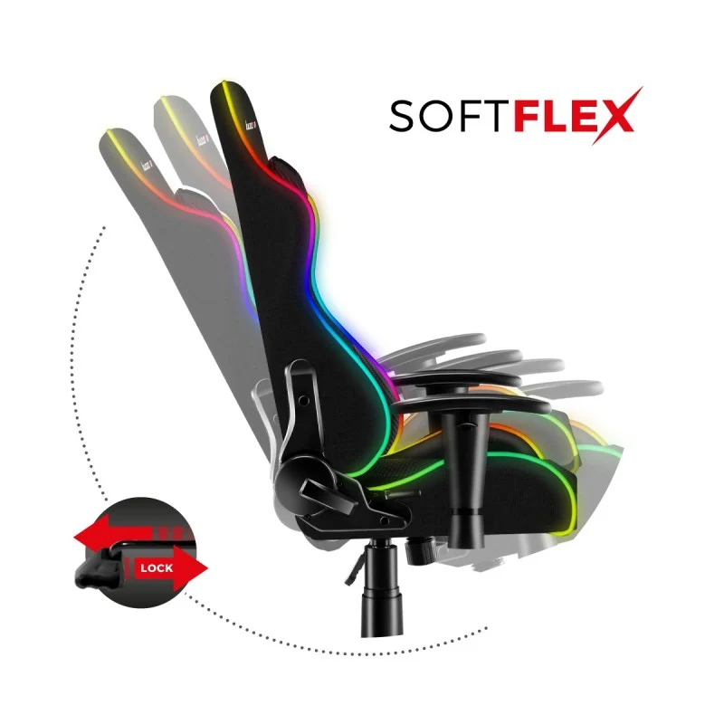 Gaming-Sessel für Kinder HUZARO RANGER 6.0 RGB Black Mesh