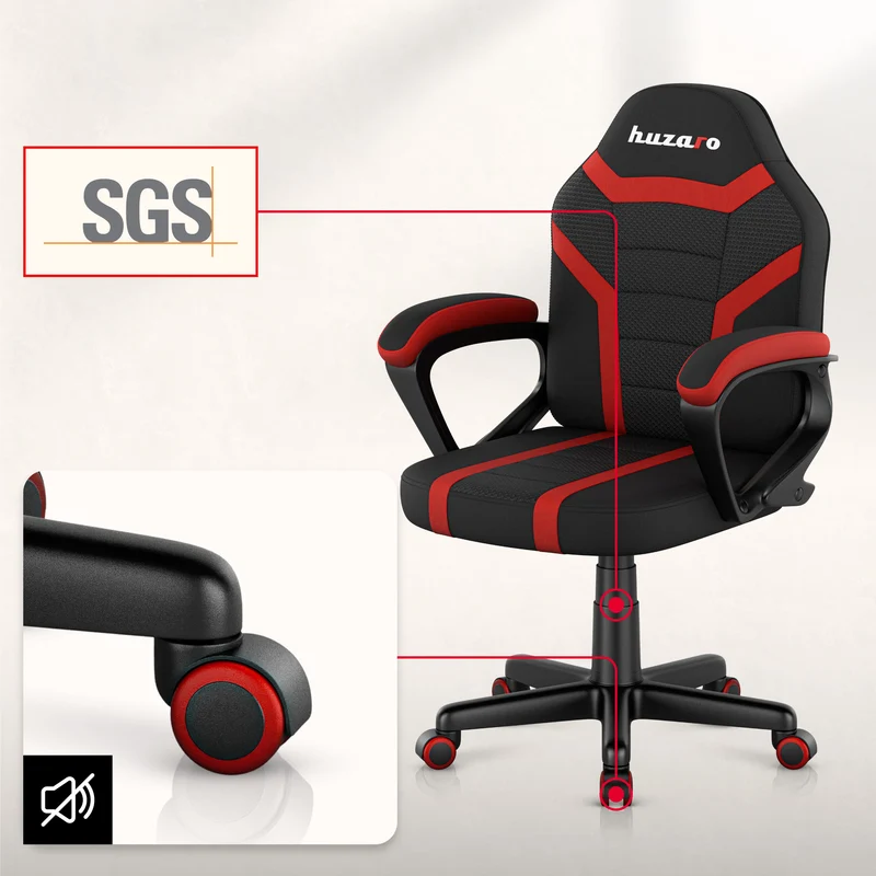 Gaming-Sessel für Kinder HUZARO RANGER 1.0 Red Mesh