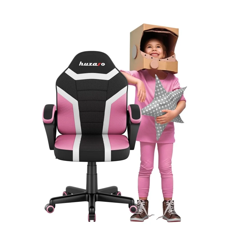 Gaming-Stuhl für Kinder HUZARO RANGER 1.0 Pink Mesh