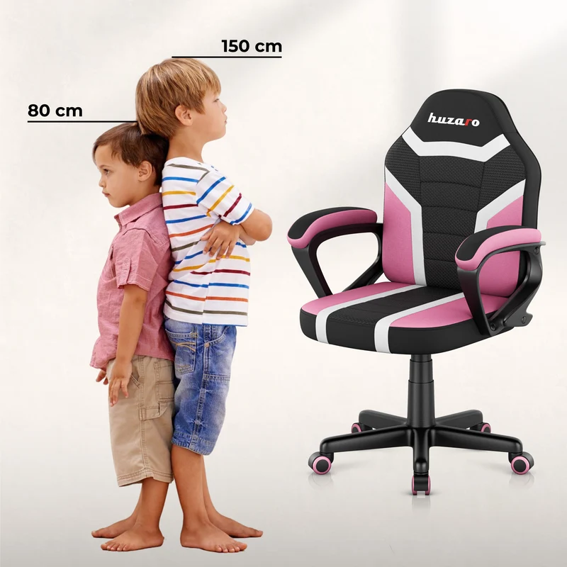 Gaming-Stuhl für Kinder HUZARO RANGER 1.0 Pink Mesh