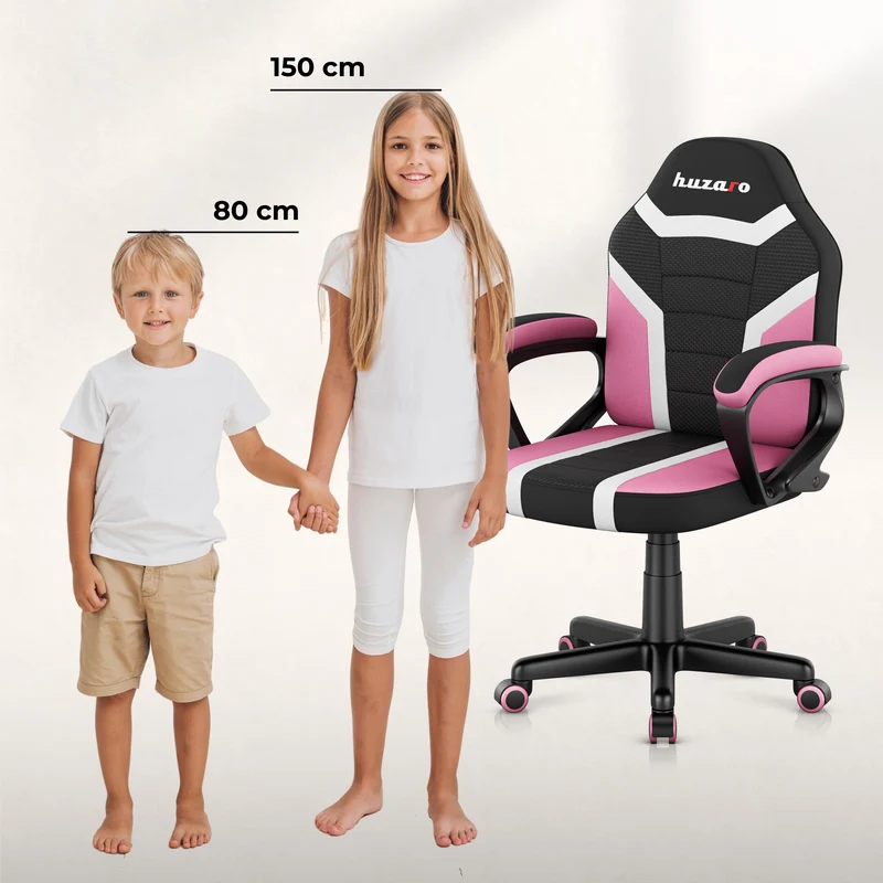 Gaming-Stuhl für Kinder HUZARO RANGER 1.0 Pink Mesh
