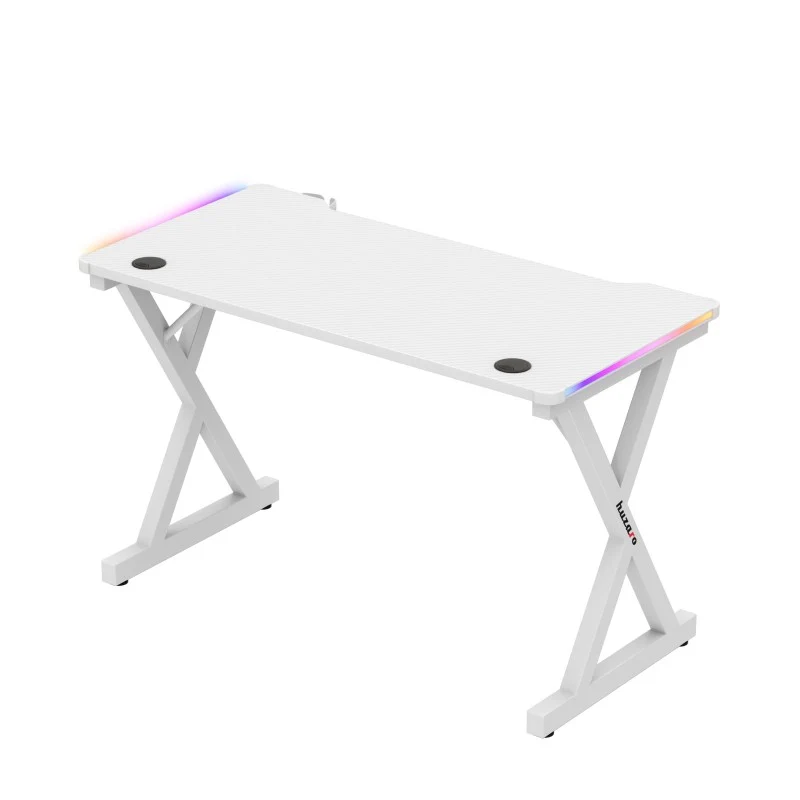 LED-Gaming-Schreibtisch Huzaro Hero 2.3 RGB Weiß 120 cm