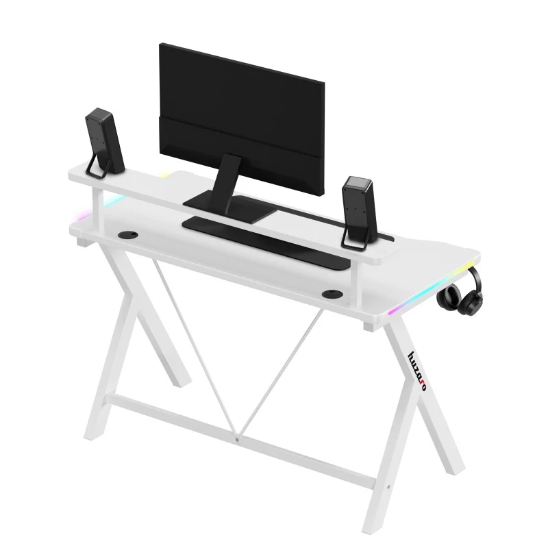 Gaming-Schreibtisch LED Huzaro Hero 1.9 RGB White 120 cm