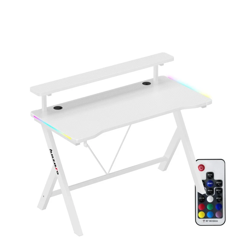 Gaming-Schreibtisch LED Huzaro Hero 1.9 RGB White 120 cm