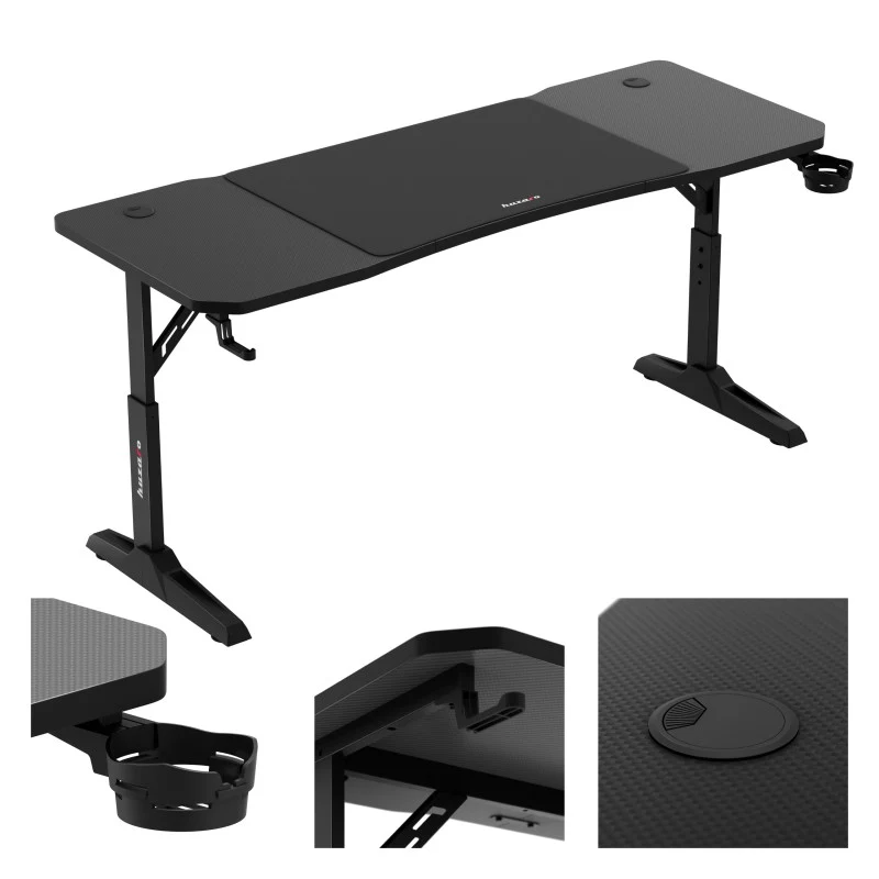 Gaming-Schreibtisch Huzaro Hero 4.6 Black 160 cm