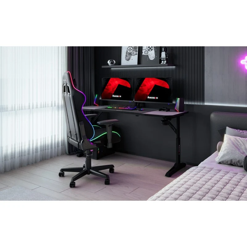 Gaming-Schreibtisch Huzaro Hero 4.6 Black 160 cm