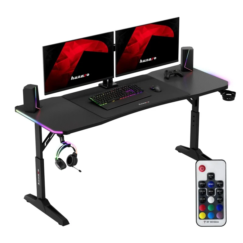 Gaming-Schreibtisch LED Huzaro Hero 4.6 RGB Black 160 cm