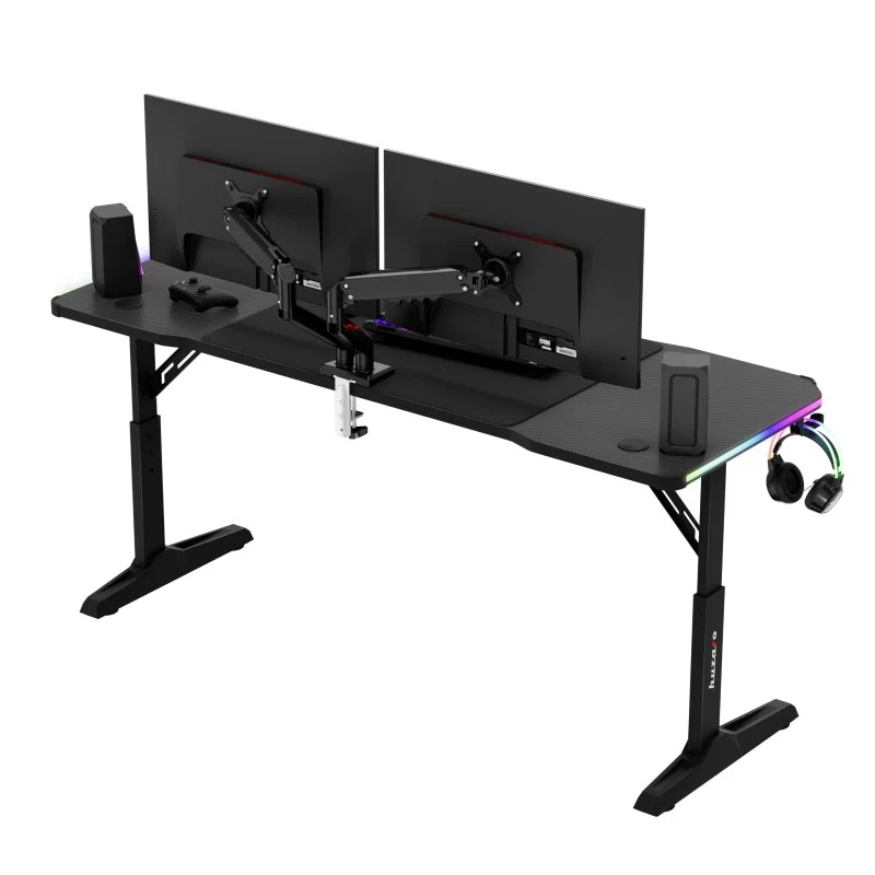 Gaming-Schreibtisch LED Huzaro Hero 4.6 RGB Black 160 cm
