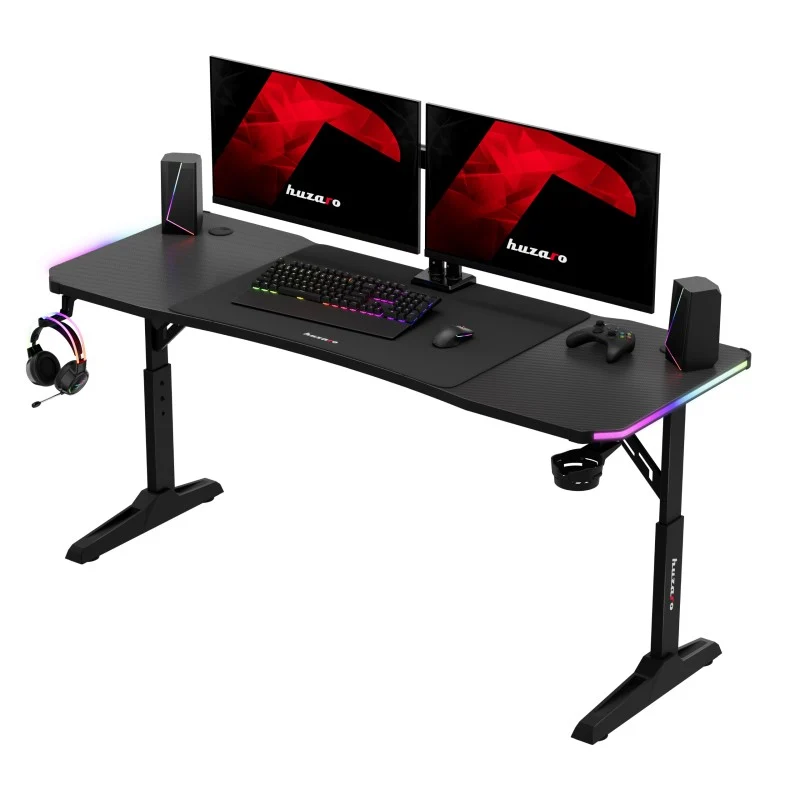 Gaming-Schreibtisch LED Huzaro Hero 4.6 RGB Black 160 cm
