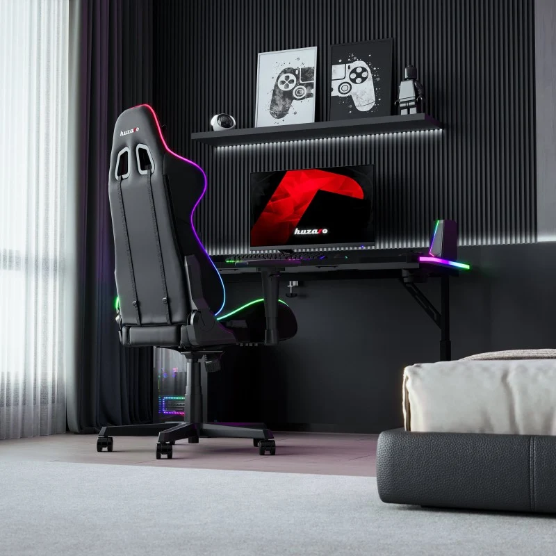LED Gaming-Schreibtisch Huzaro Hero 3.6 RGB Black