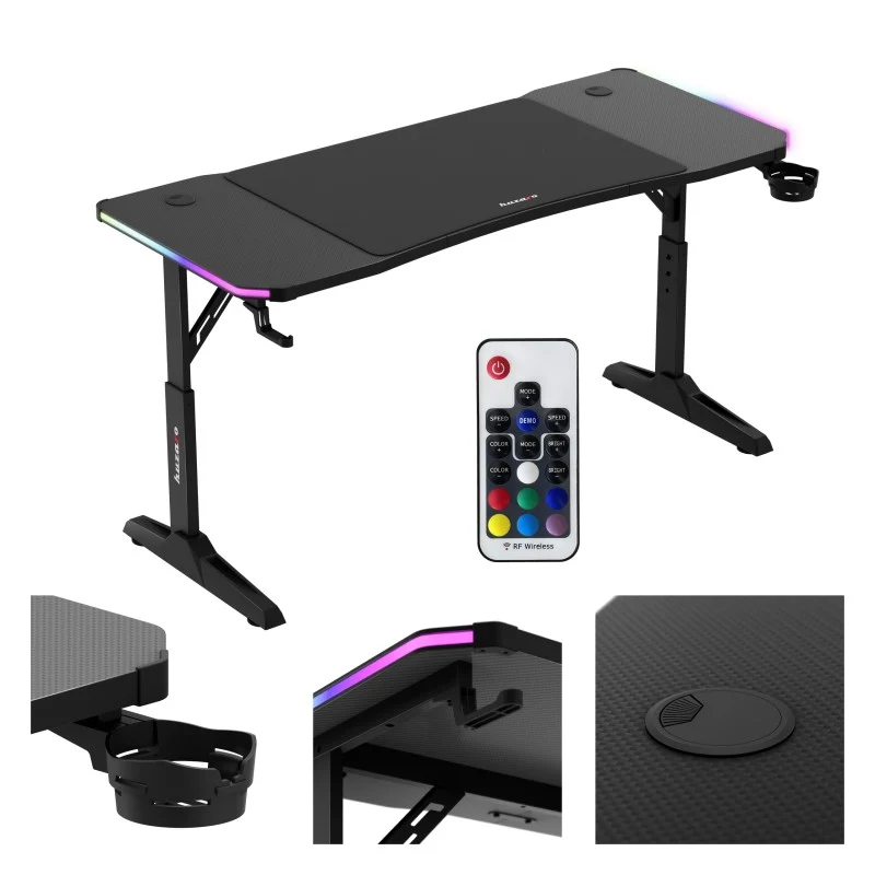 LED Gaming-Schreibtisch Huzaro Hero 3.6 RGB Black