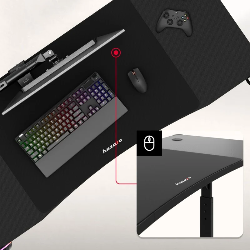 LED Gaming-Schreibtisch Huzaro Hero 3.6 RGB Black