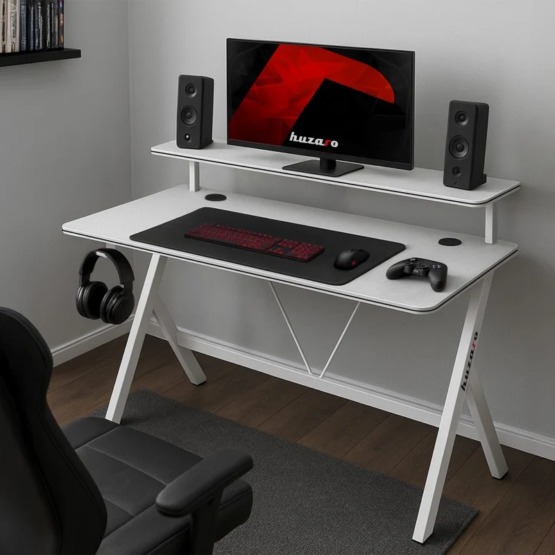 Gaming-Schreibtisch 120 cm Huzaro Hero 1.9 White