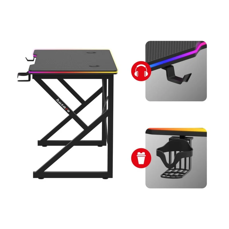 Gaming-Schreibtisch Hero 1.7 RGB Black 120 cm