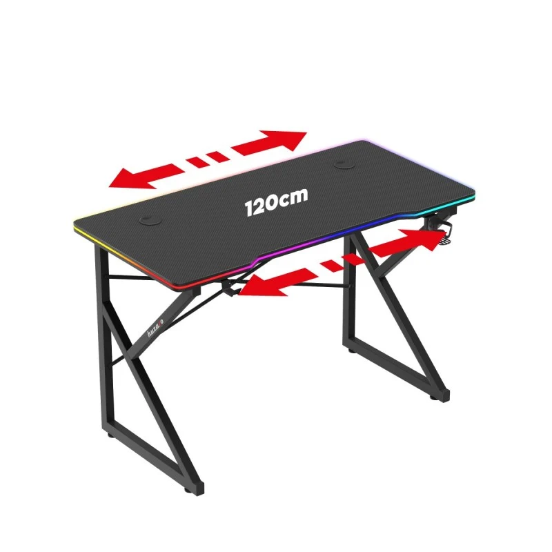 Gaming-Schreibtisch Hero 1.7 RGB Black 120 cm