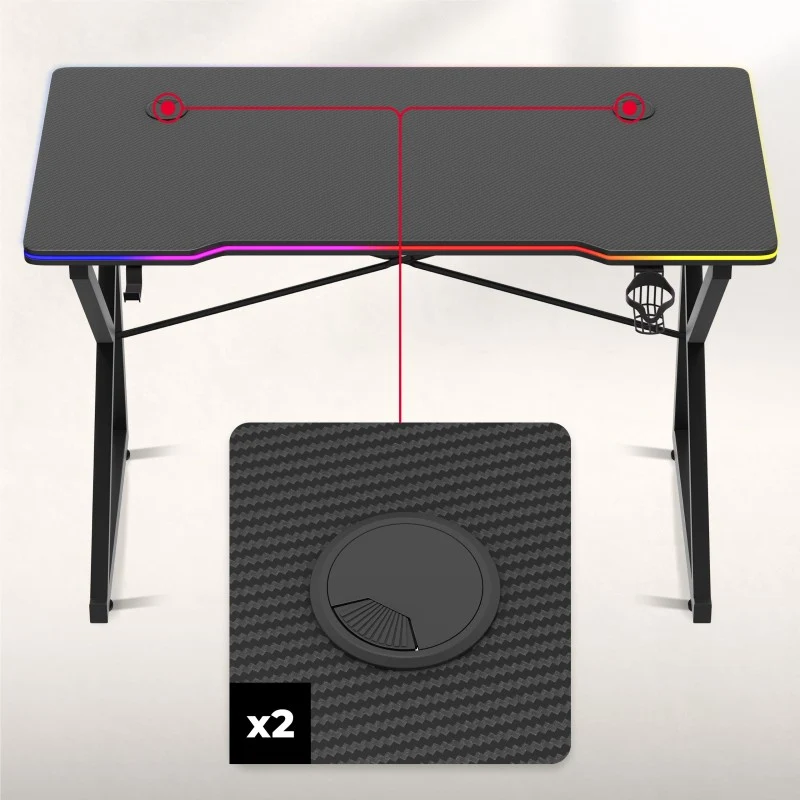 Gaming-Schreibtisch Hero 1.7 RGB Black 120 cm