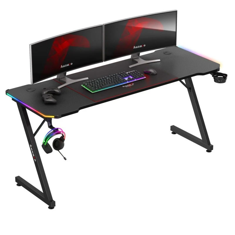 Gaming-Schreibtisch Huzaro Hero 4.8 RGB Black 160 cm