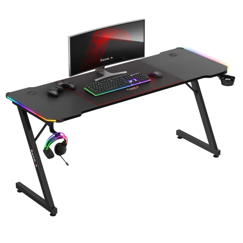 Gaming-Schreibtisch Huzaro Hero 4.8 RGB Black 160 cm