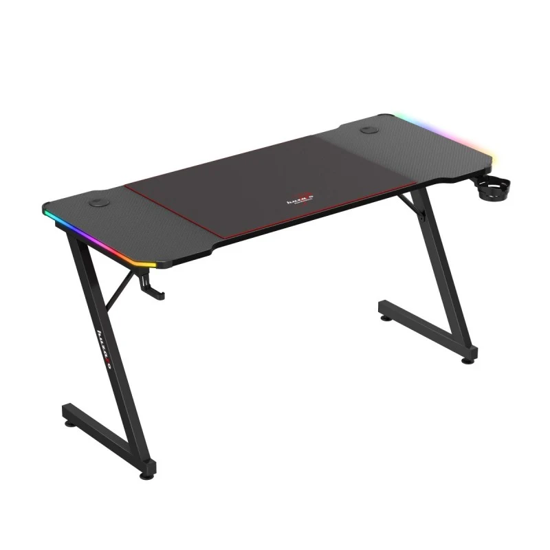 Gaming-Schreibtisch Huzaro Hero 3.3 RGB Schwarz 140 cm